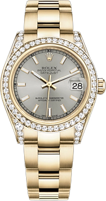 replique Montre Femme Rolex Datejust 31 Cadran Argent Diamant 178158