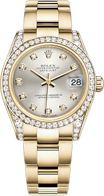 replique Montre Femme Rolex Datejust 31 Cadran Argenté Or 178158