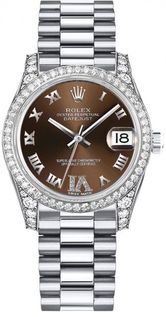 replique Montre Femme Rolex Datejust 31 Cadran Bronze Diamant 178159