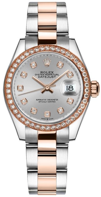 replique Montre Femme Rolex Datejust 31 Cadran Diamant Argent 278381RBR