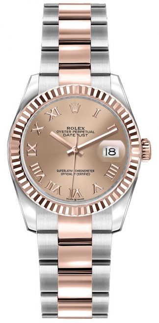 replique Montre Femme Rolex Datejust 31 Cadran Rose Lunette Cannelée 278271