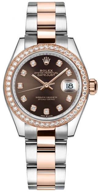 replique Montre Femme Rolex Datejust 31 Chocolate Diamond Dial 278381RBR