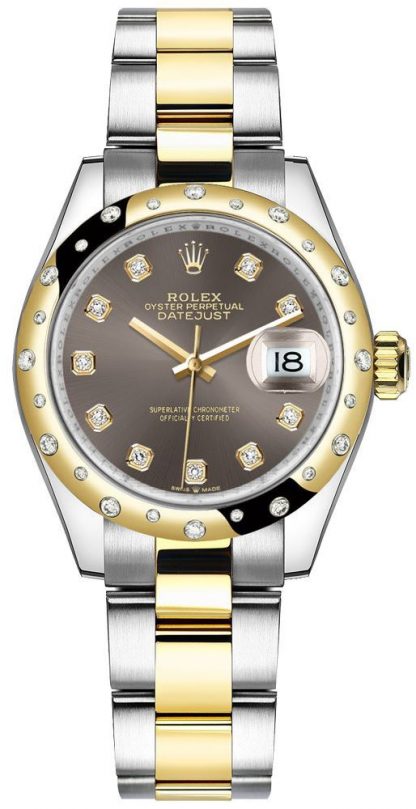 replique Montre Femme Rolex Datejust 31 Dark Grey Diamonds 278343RBR