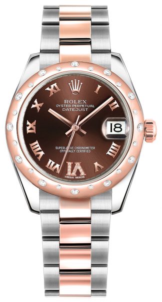 replique Montre Femme Rolex Datejust 31 en acier inoxydable et or rose 178341