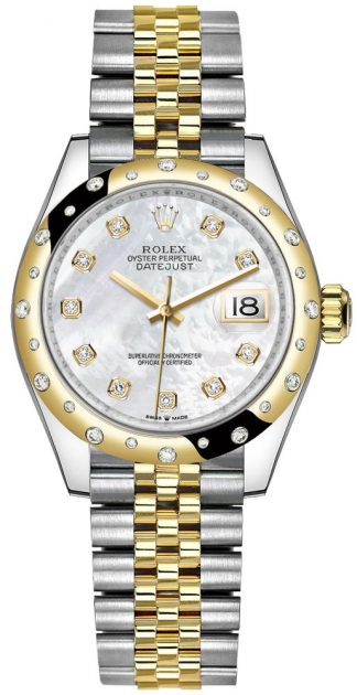 replique Montre Femme Rolex Datejust 31 en or jaune et acier Oystersteel 278343RBR