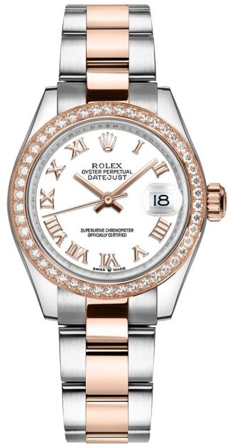 replique Montre Femme Rolex Datejust 31 en or rose et lunette diamant 278381RBR