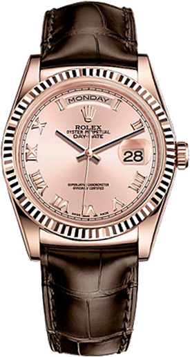 replique Montre Femme Rolex Day-Date 36 Cadran Rose 118135