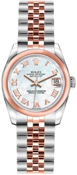 replique Montre Femme Rolex Lady-Datejust 26 Or Rose & Acier 179161