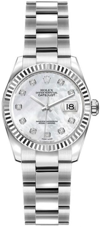 replique Montre Femme Rolex Lady-Datejust 26 Pearl Diamond 179174