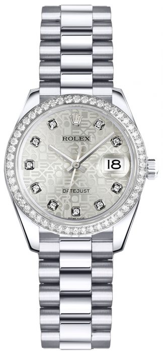 replique Montre Femme Rolex Lady-Datejust 26 Platine 179136