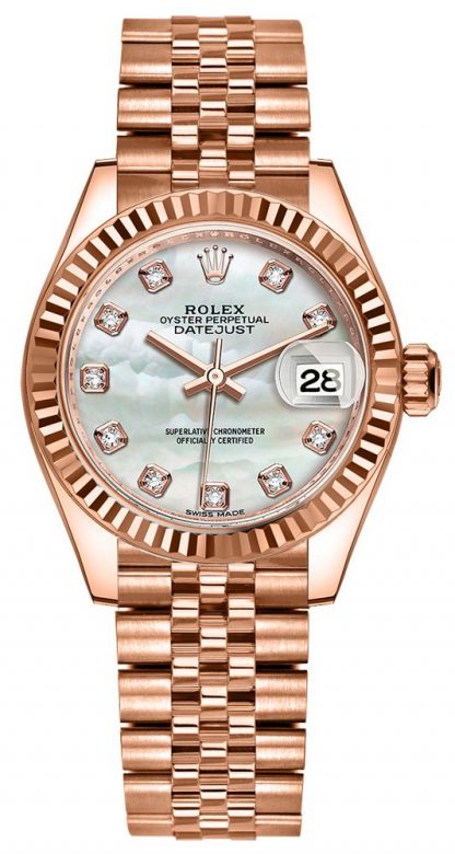 replique Montre Femme Rolex Lady-Datejust 28 Diamond Pearl 279175