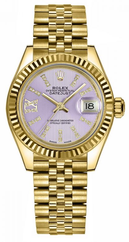 replique Montre Femme Rolex Lady-Datejust 28 Lilas Diamond Dial 279178