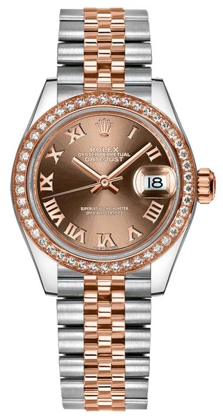 replique Montre Femme Rolex Lady-Datejust 28 Or et Acier 279381RBR