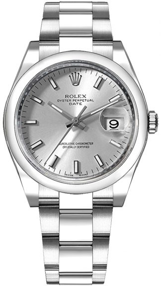 replique Montre Femme Rolex Oyster Perpetual Date 34 Cadran Argent 115200