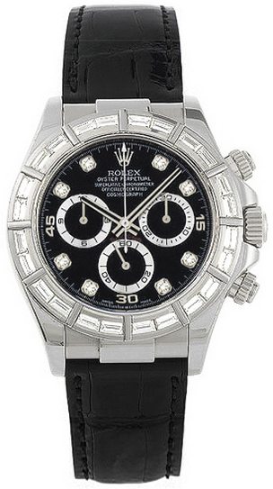 replique Montre Homme Rolex Cosmograph Daytona Black Diamond Dial 116589