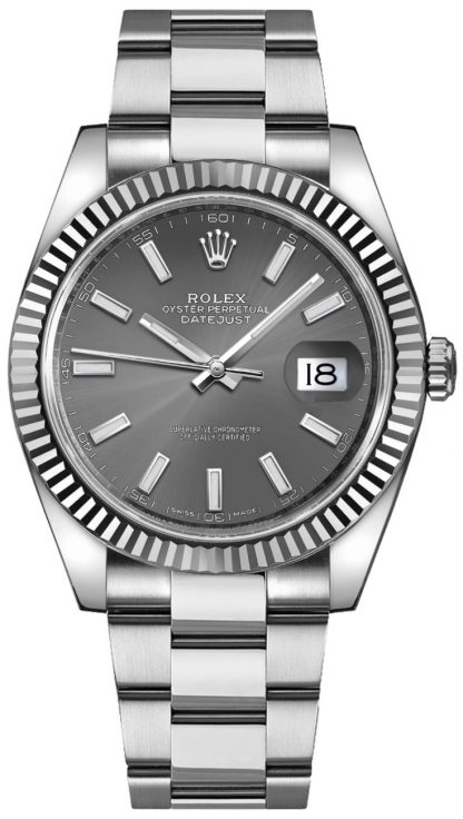 replique Montre Homme Rolex Datejust 41 Oystersteel Rhodium 126334