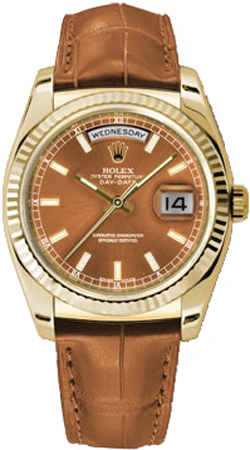 replique Montre Homme Rolex Day-Date 36 Gold Case 118138