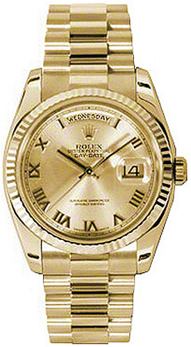 replique Montre Homme Rolex Day-Date 36 Jaune Or 18K 118238