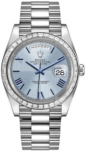 replique Montre Homme Rolex Day-Date 40 Ice Blue Dial 228396TBR