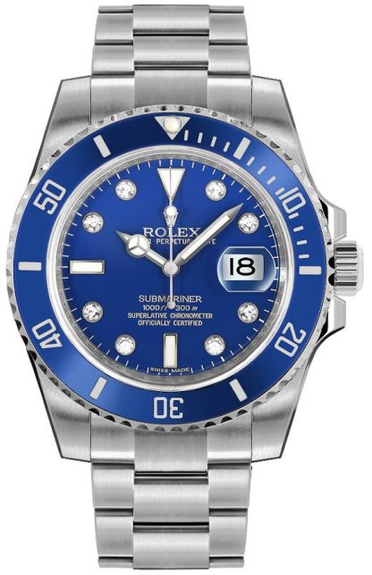 replique Montre Homme Rolex Submariner Date Blue Diamond 116619