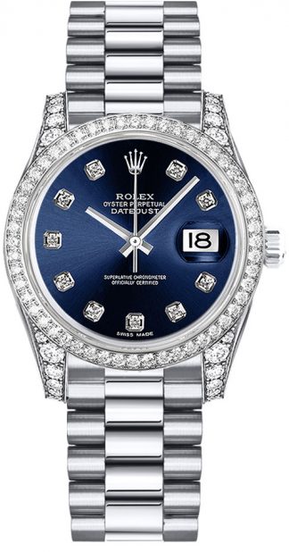 replique Montre Rolex Datejust 31 Blue Diamond 178159