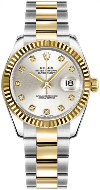 replique Montre Rolex Datejust 31 Two Tone pour femme 178273