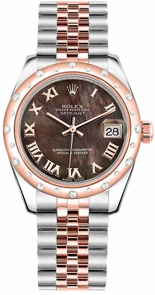 replique Montre Rolex Datejust 31 automatique en or rose et acier 178341