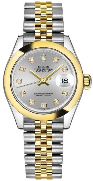 replique Montre Rolex Datejust 31 cadran argenté deux tons pour femme 278243