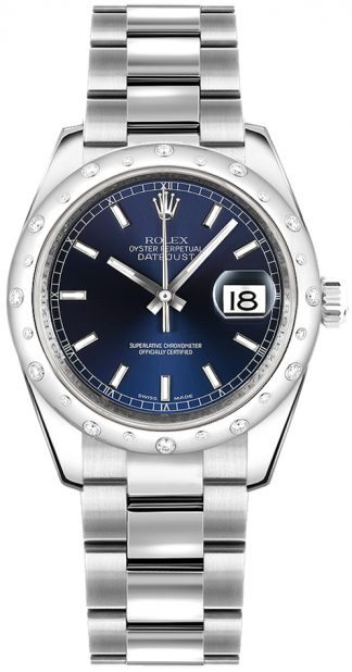 replique Montre Rolex Datejust 31 cadran bleu or blanc et acier 178344