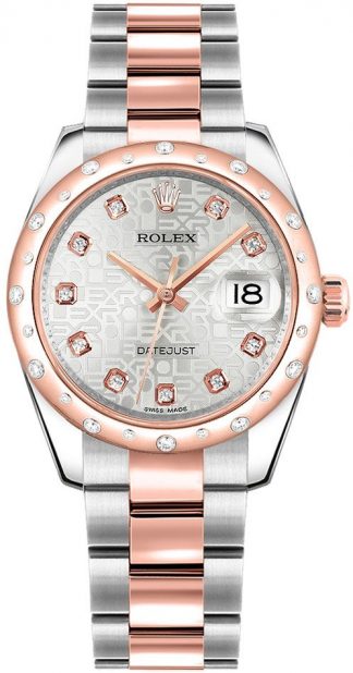 replique Montre Rolex Datejust 31 en acier inoxydable et or rose 178341