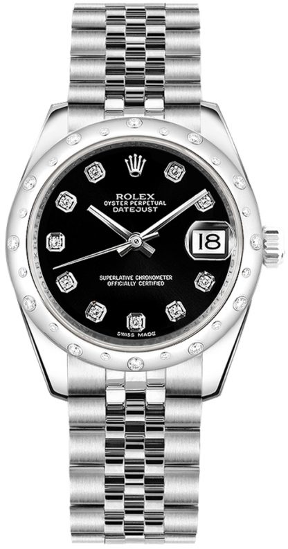 replique Montre Rolex Datejust 31 en or blanc 18 carats et acier 178344