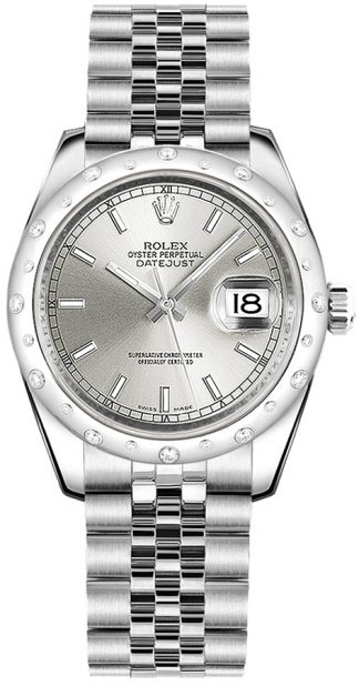 replique Montre Rolex Datejust 31 en or blanc et acier 178344