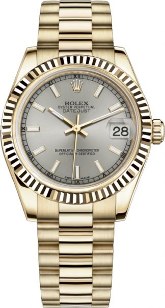 replique Montre Rolex Datejust 31 en or jaune 178278