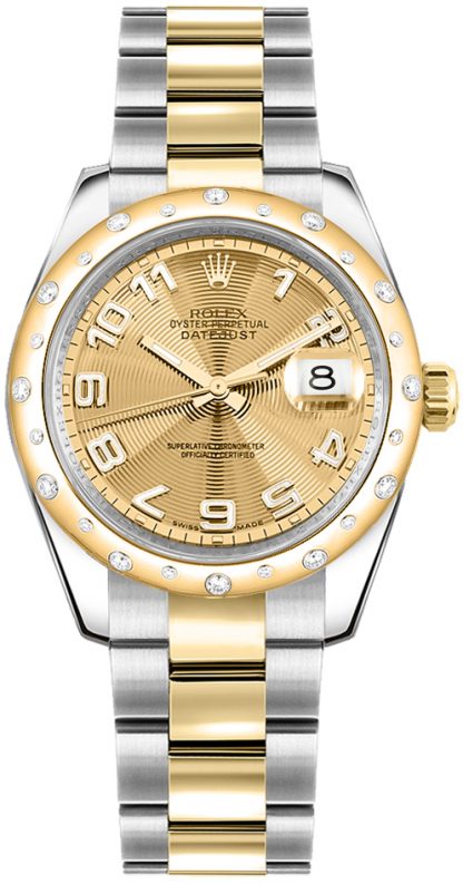 replique Montre Rolex Datejust 31 en or jaune et acier inoxydable 178343