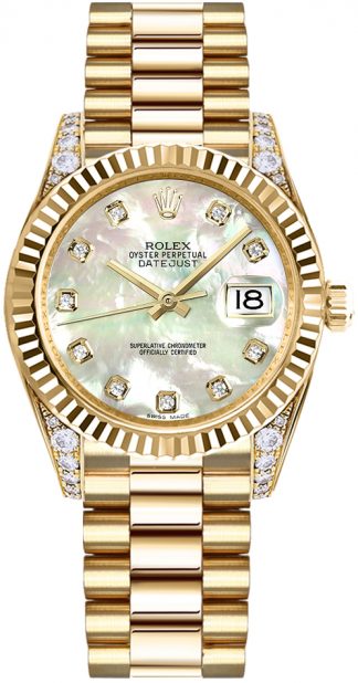 replique Montre Rolex Datejust 31 en or massif 18 carats 178238