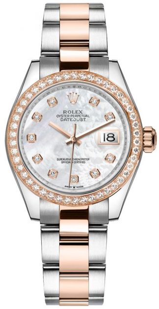 replique Montre Rolex Datejust 31 en or rose 18 carats et en acier Oystersteel 278381RBR