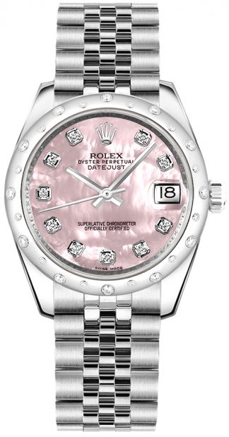 replique Montre Rolex Datejust 31 rose nacre de diamant 178344