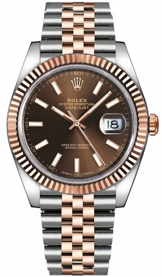 replique Montre Rolex Datejust 41 automatique en or rose et acier 126331