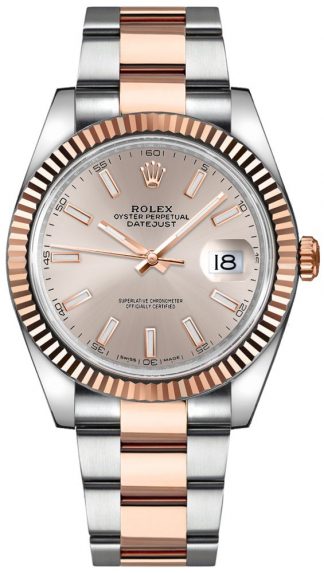 replique Montre Rolex Datejust 41 en or rose et acier 126331