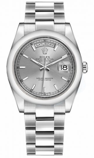 replique Montre Rolex Day-Date 36 Luxury Swiss White Gold 118209