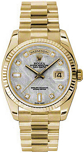 replique Montre Rolex Day-Date 36 Meteorite Grey Diamond 118238