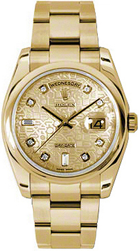 replique Montre Rolex Day-Date 36 Oyster Bracelet en or jaune 118208