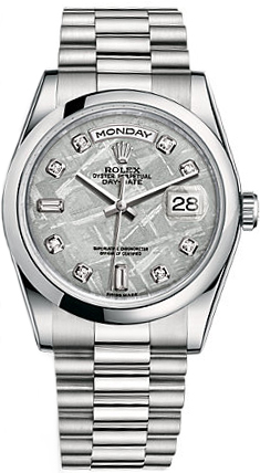 replique Montre Rolex Day-Date 36 Platine 118206