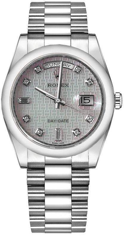 replique Montre Rolex Day-Date 36 Platine Nacre 118206