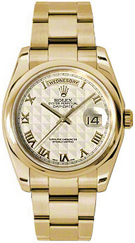 replique Montre Rolex Day-Date 36 cadran ivoire en or 118208