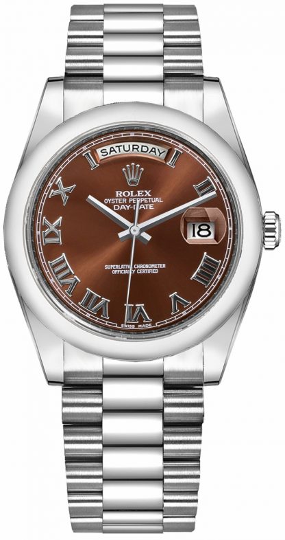 replique Montre Rolex Day-Date 36 en or blanc massif 118209