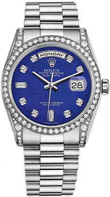 replique Montre Rolex Day-Date 36 en or blanc massif 18 carats 118389