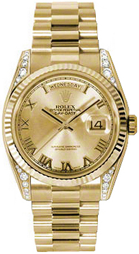 replique Montre Rolex Day-Date 36 en or jaune 118338