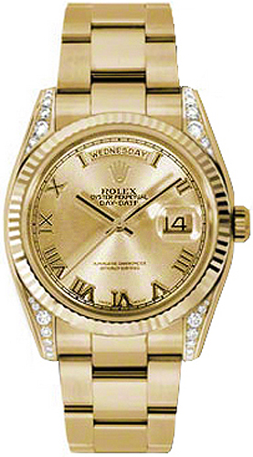 replique Montre Rolex Day-Date 36 en or massif 18 carats 118338