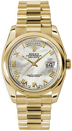 replique Montre Rolex Day-Date 36 en or nacré 118208